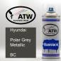 Preview: Hyundai, Polar Grey Metallic, BC: 400ml Sprühdose, von ATW Autoteile West.
